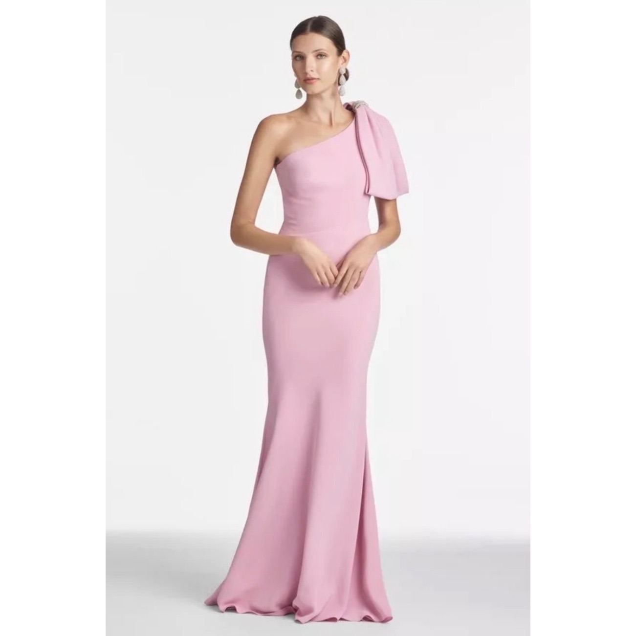 Nwt Sachin & Babi Aubrey One-Shoulder Gown Mauve Size 12 $725